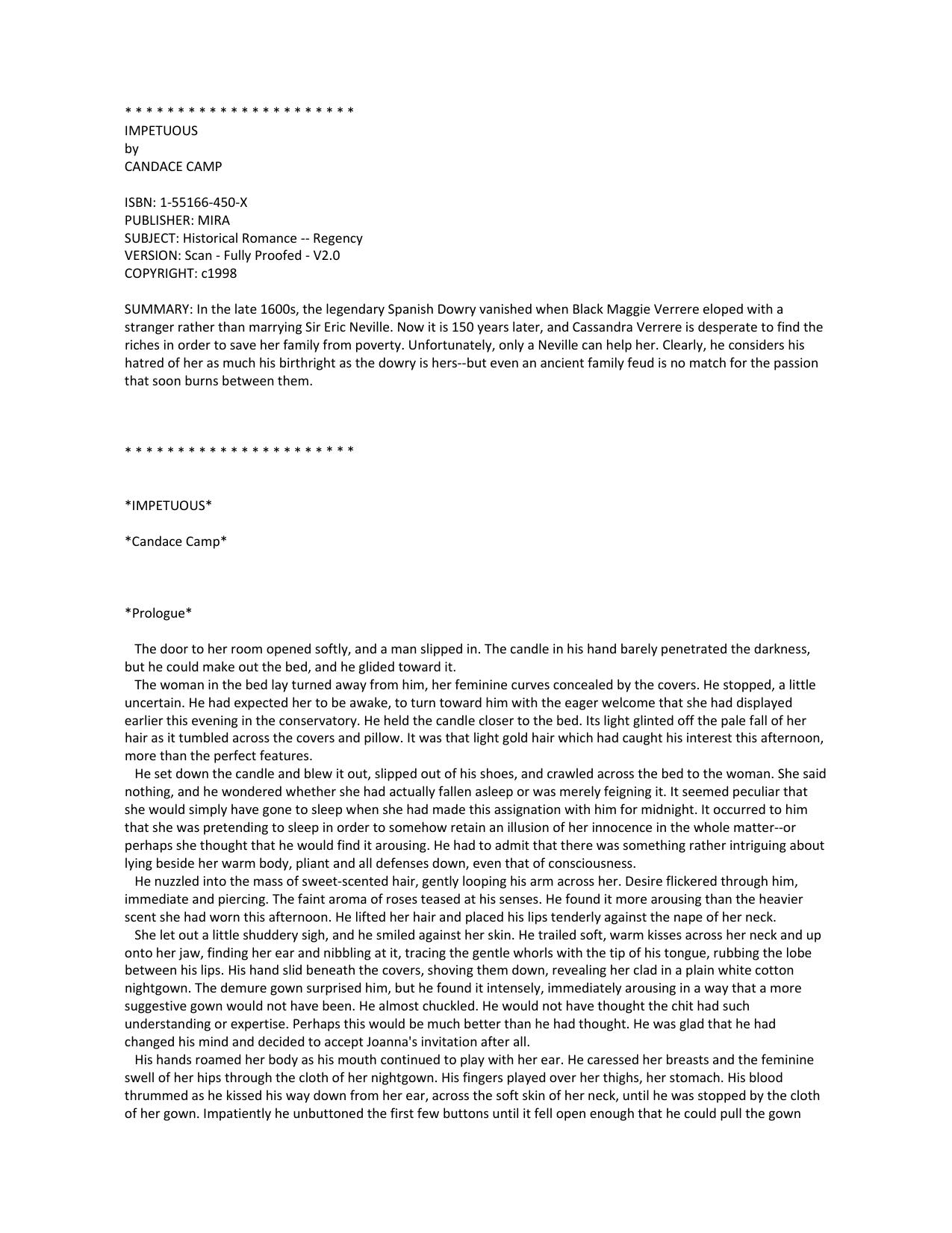 Impetuous by Candace Camp