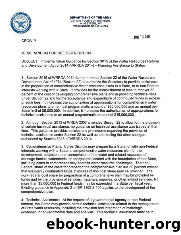 Implementation Guidance for Section 3015 by Unknown