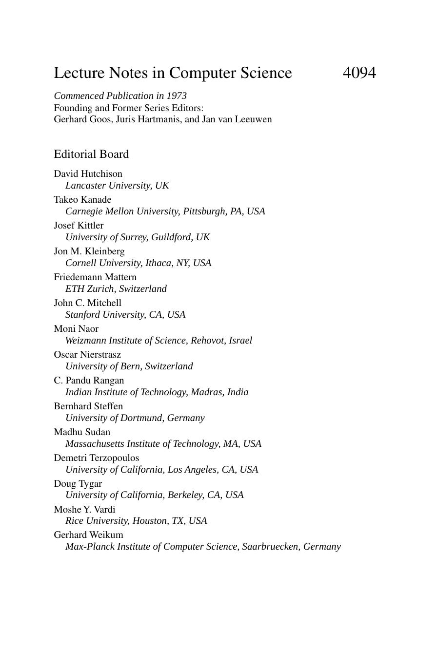 Implementation and Application of Automata: 11th International Conference, CIAA 2006, Taipei, Taiwan, August 21-23, 2006. Proceedings by Ming Li (auth.) Oscar H. Ibarra Hsu-Chun Yen (eds.)