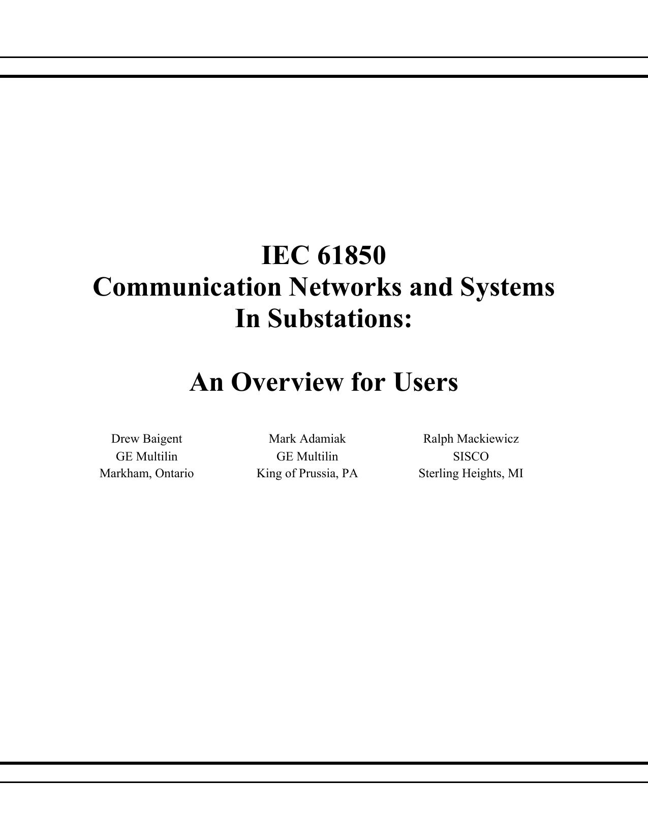 Implementation of a Wide Area Special Protection Scheme by Mark Adamiak