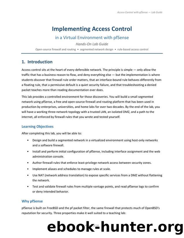 Implementing Access Control with pfSense by Lester Nichols