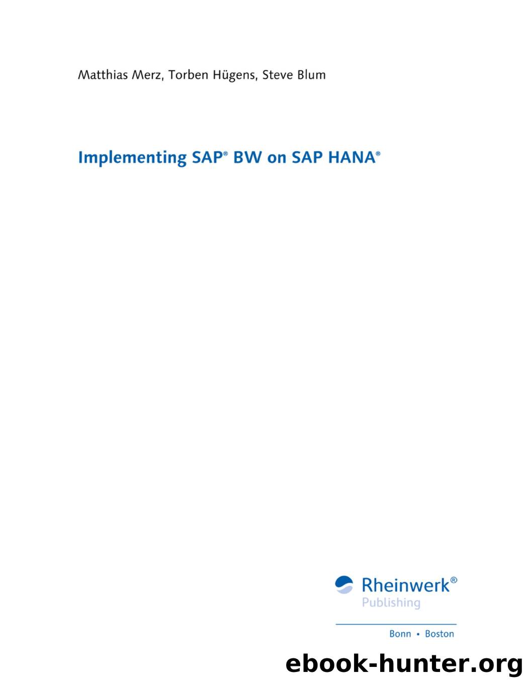 Implementing SAP BW on SAP HANA by Unknown