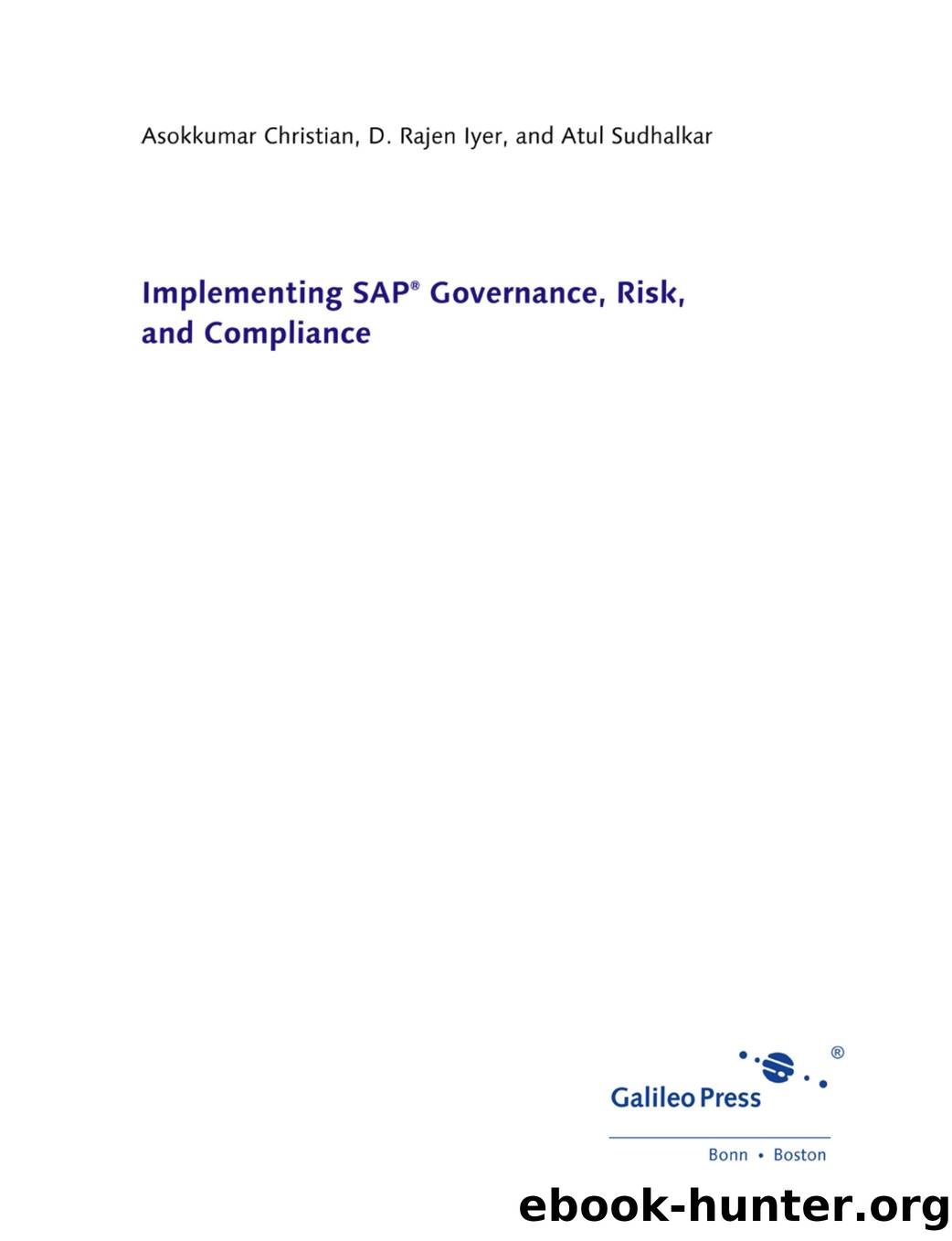Implementing SAP Governance, Risk and Compliance by Unknown