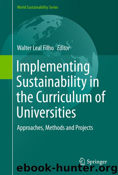 Implementing Sustainability in the Curriculum of Universities by Walter Leal Filho