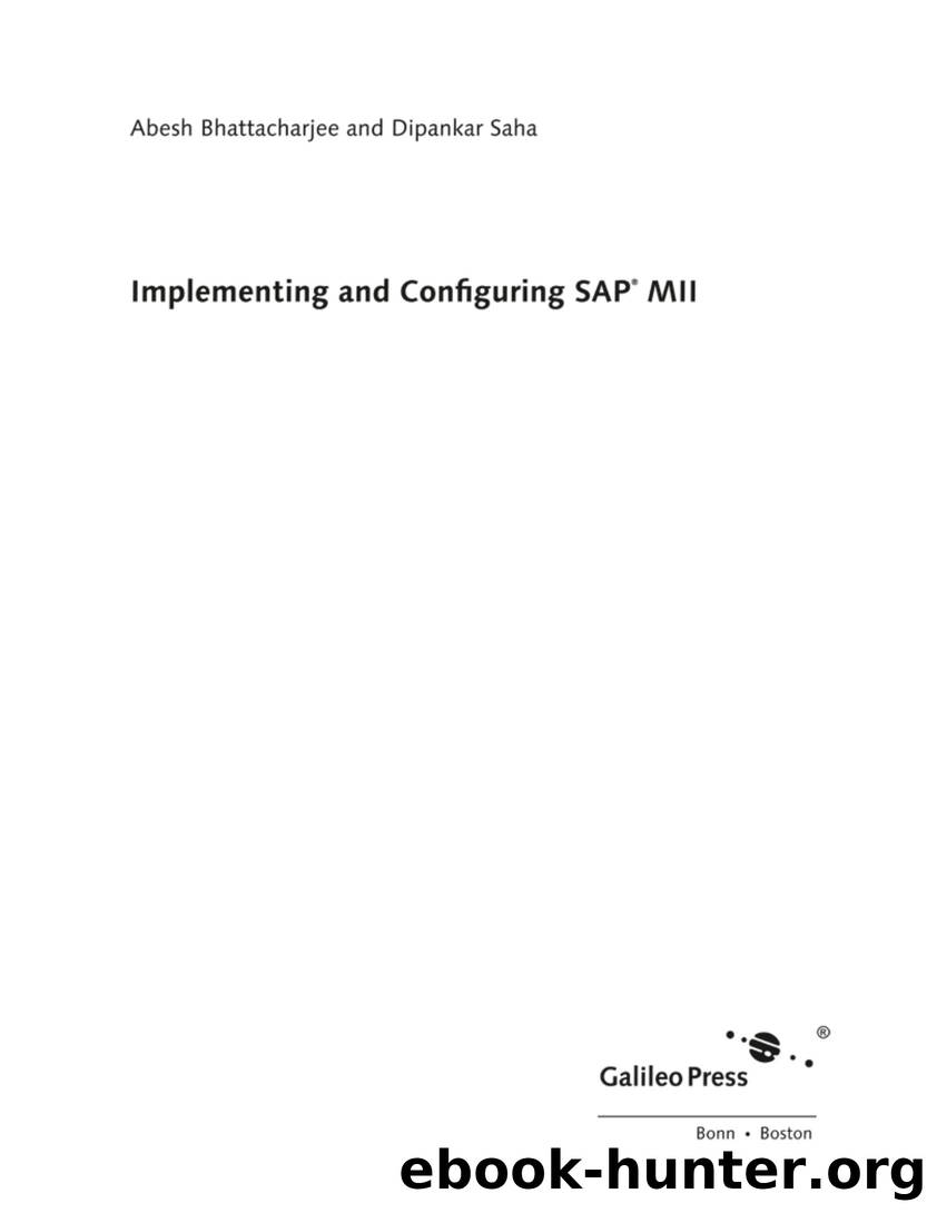 Implementing and Configuring SAP MII by Unknown