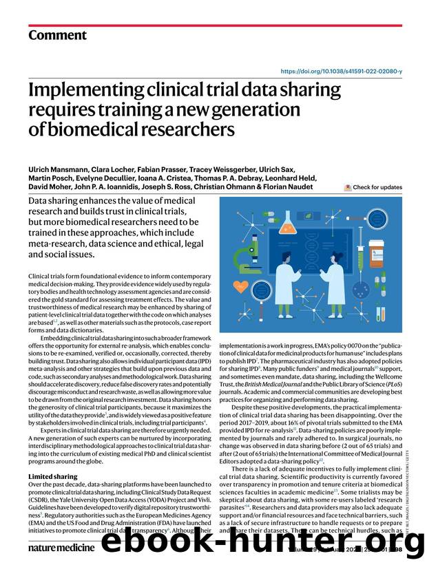 Implementing clinical trial data sharing requires training a new generation of biomedical researchers by unknow