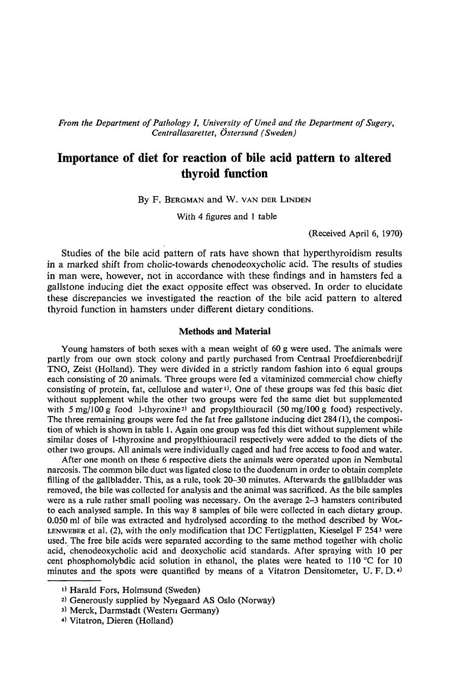 Importance of diet for reaction of bile acid pattern to altered thyroid function by Unknown