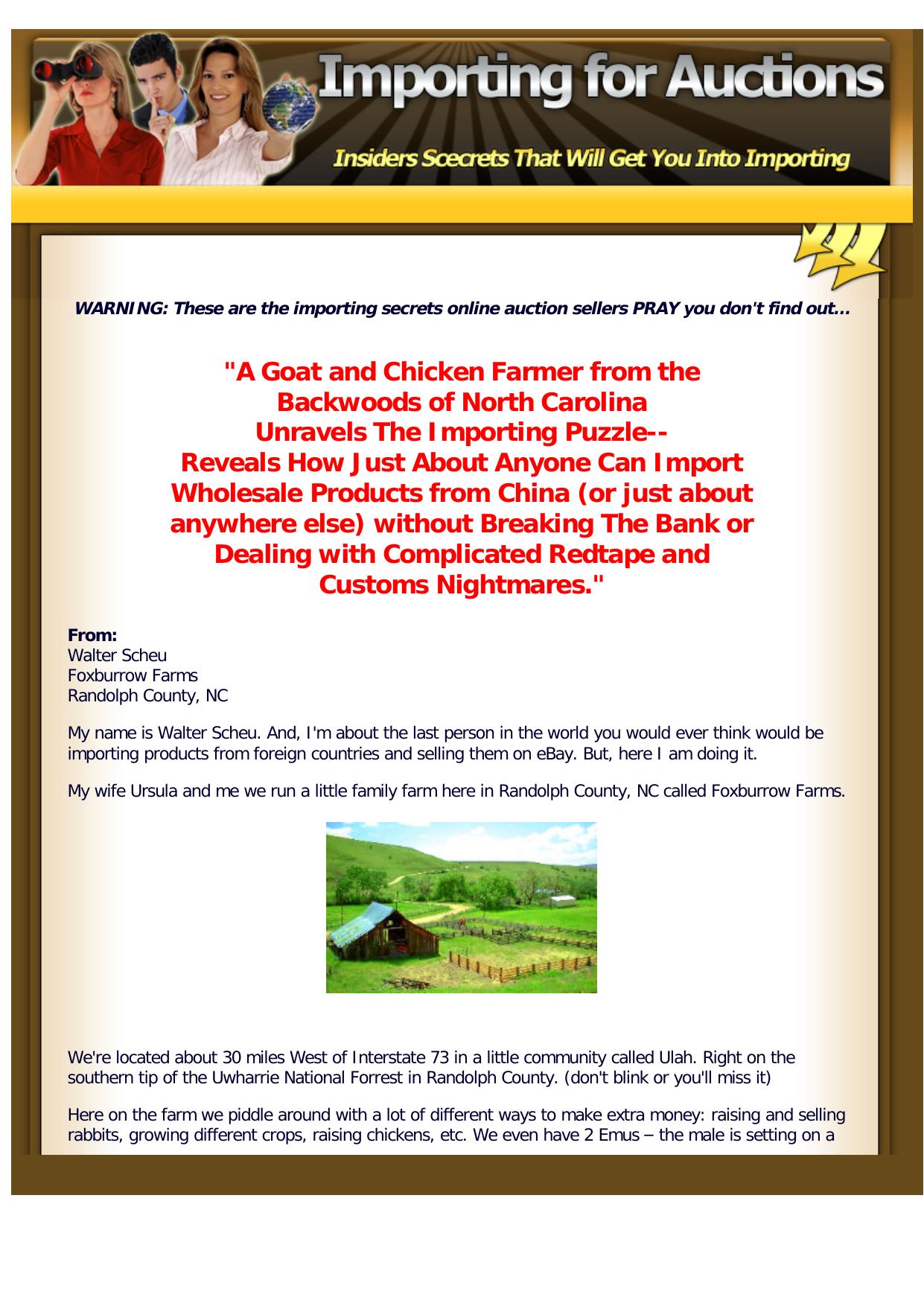 Importing For Auctions. by Best of Kuszter's Collection