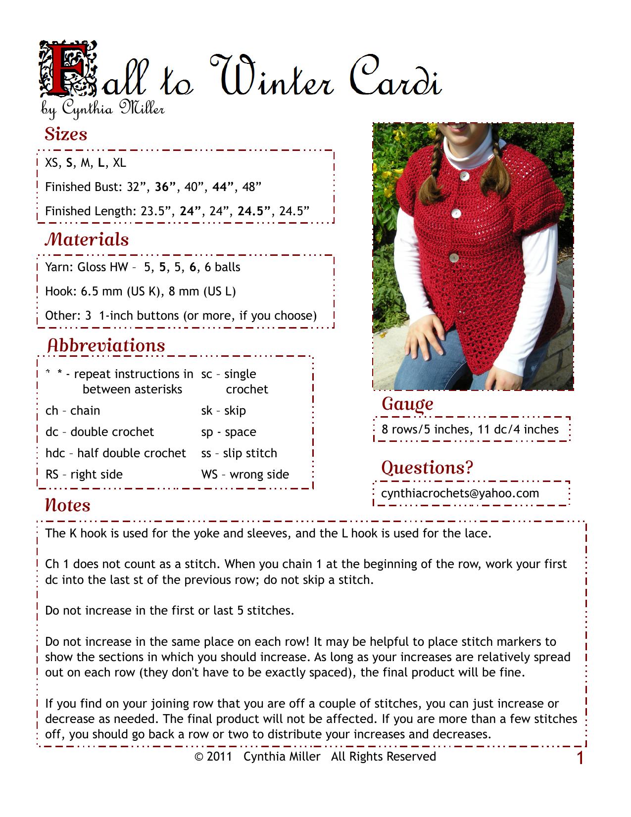 Impress Portrait .5 in margin by Fall to Winter Cardigan CROCHET