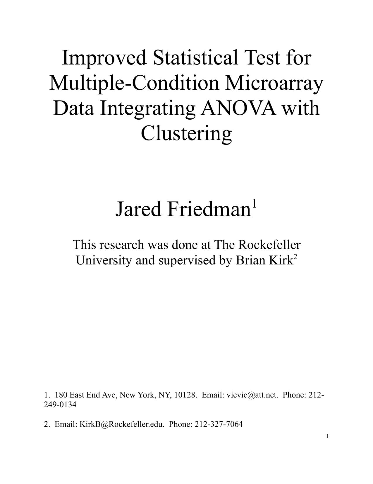 Improved Statistical Test for Multiple-Condition Microarray Dat by Administrator
