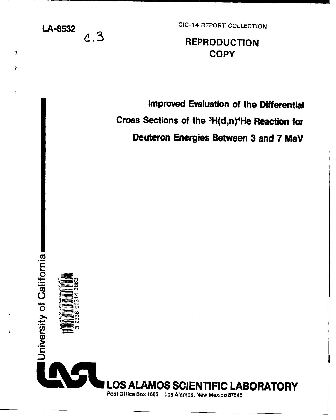 Improved evaluation of the differential cross sections of the [sup 3]H(d,n) [sup 4]He reaction for deuteron energies between 3 and 7 MeV None by LANL Research Library LWW Project