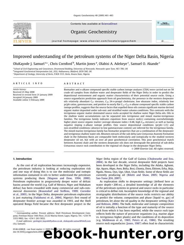 Improved understanding of the petroleum systems of the Niger Delta Basin, Nigeria by OluKayode J. Samuel; Chris Cornford; Martin Jones; Olabisi A. Adekeye; Samuel O. Akande