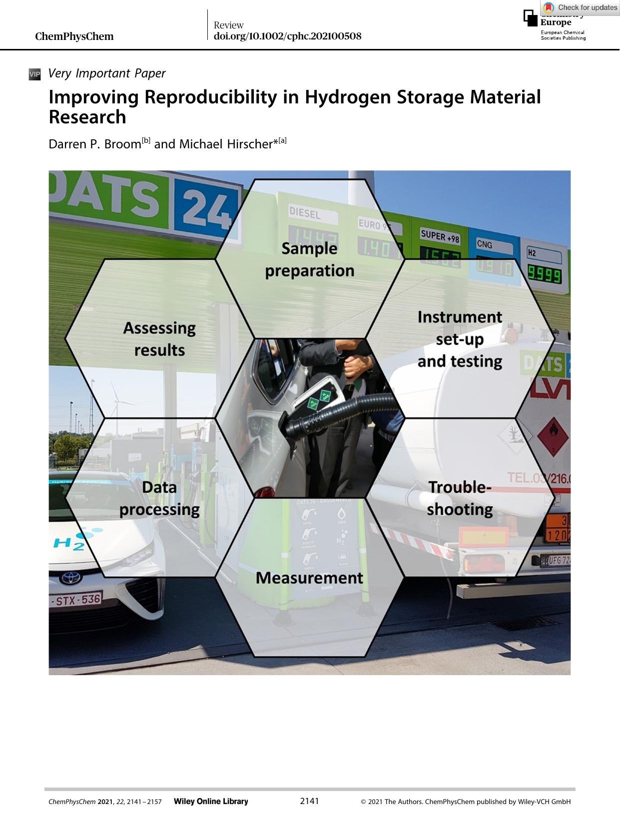 Improving Reproducibility in Hydrogen Storage Material Research by Unknown