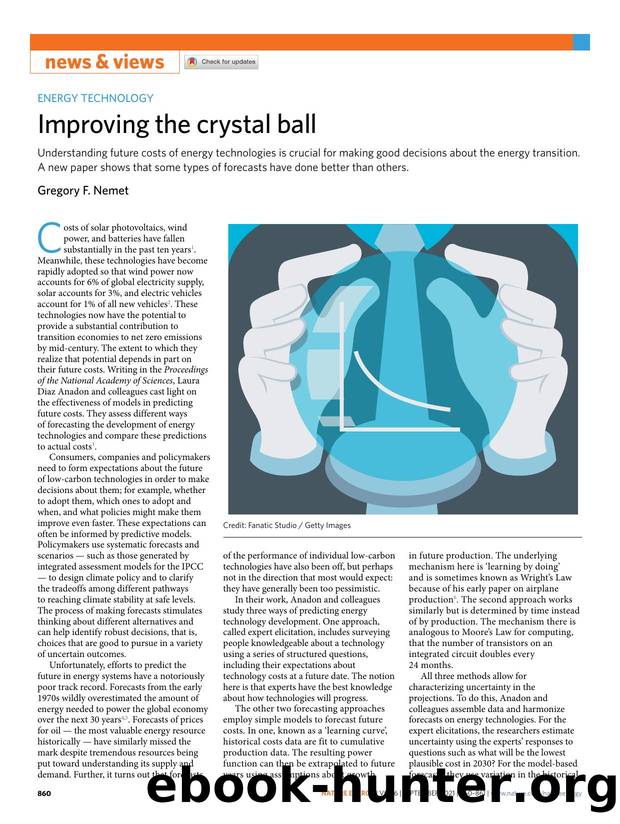 Improving the crystal ball by Gregory F. Nemet