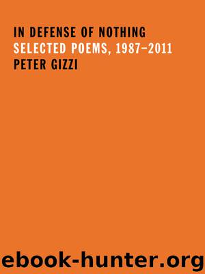 In Defense of Nothing by Peter Gizzi
