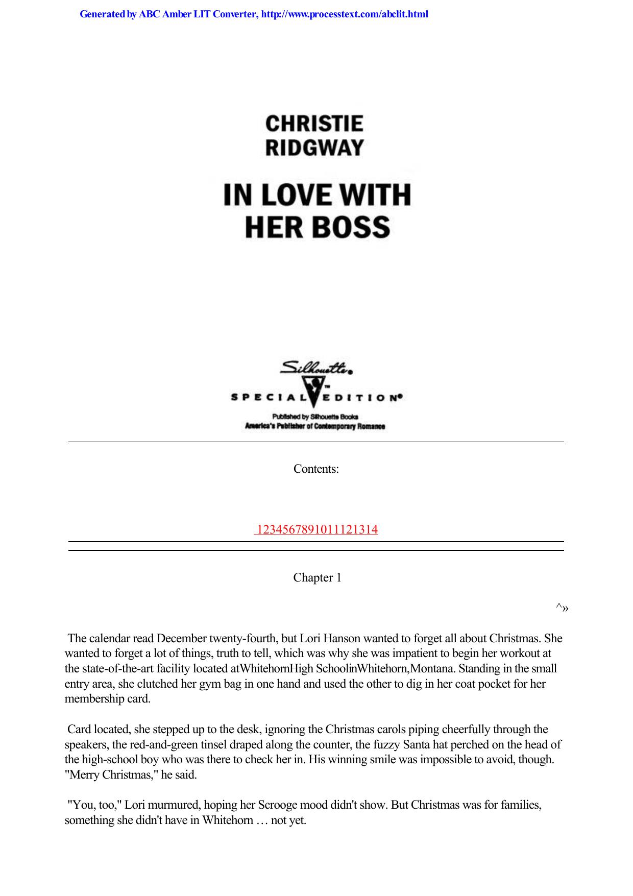 In Love With Her Boss by Ridgway