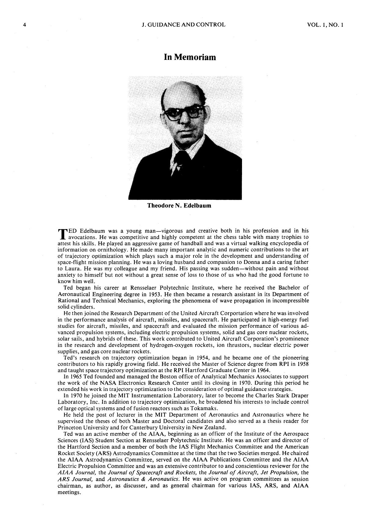 In Memoriam Theodore N. Edelbaum by Unknown