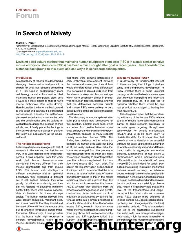 In Search of Naivety by Martin F. Pera