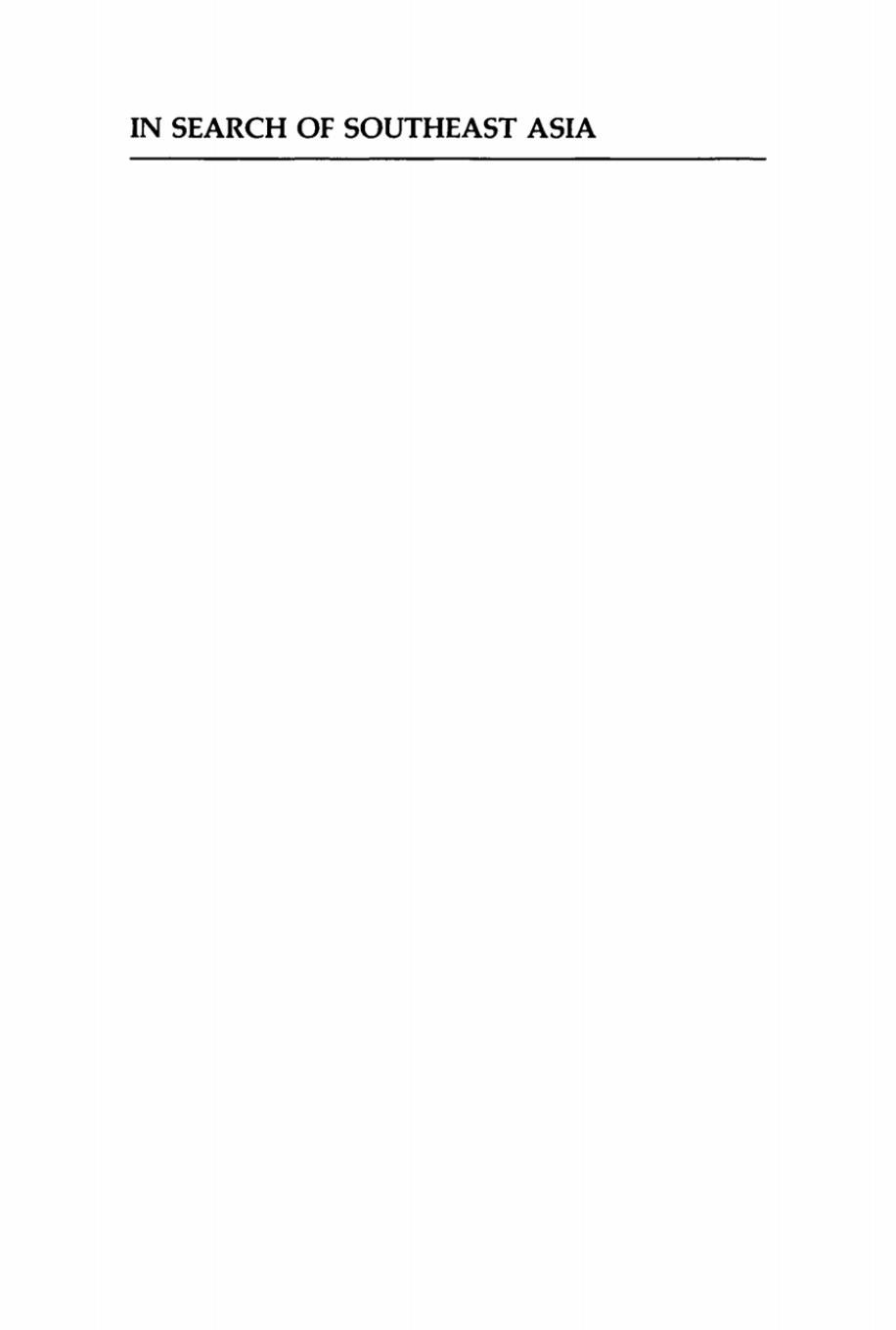 In Search of Southeast Asia: A Modern History (Revised Edition) by unknow