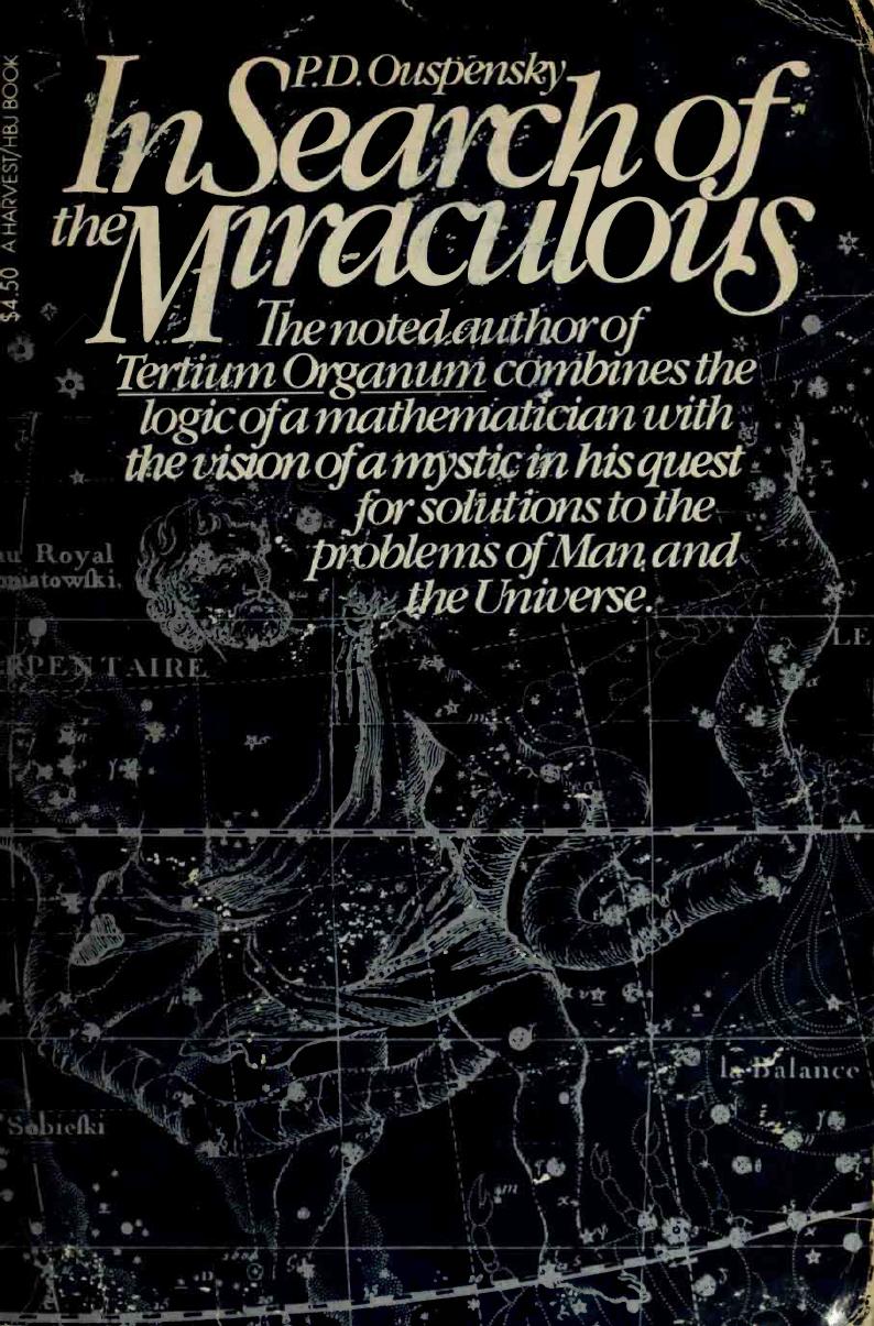 In Search of the Miraculous: Fragments of an Unknown Teaching by P.D. Ouspensky; Marianne Williamson
