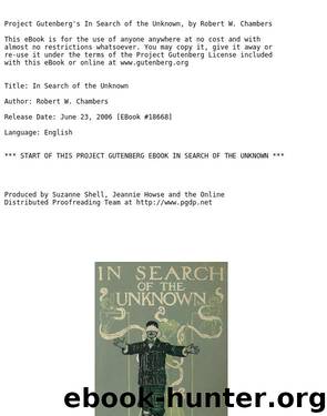 In Search of the Unknown by Robert W. Chambers