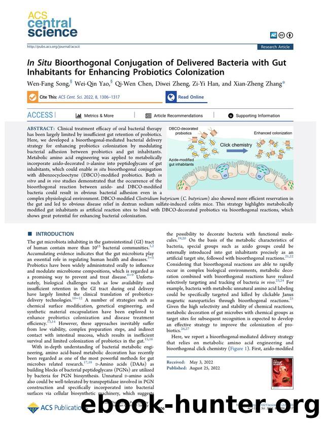 In Situ Bioorthogonal Conjugation of Delivered Bacteria with Gut Inhabitants for Enhancing Probiotics Colonization by unknow