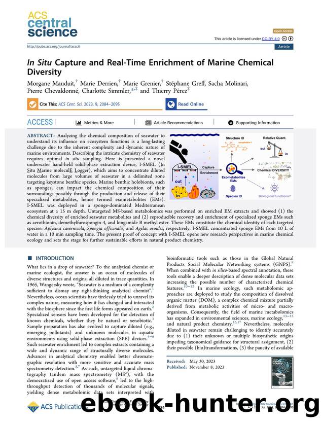 In Situ Capture and Real-Time Enrichment of Marine Chemical Diversity by unknow