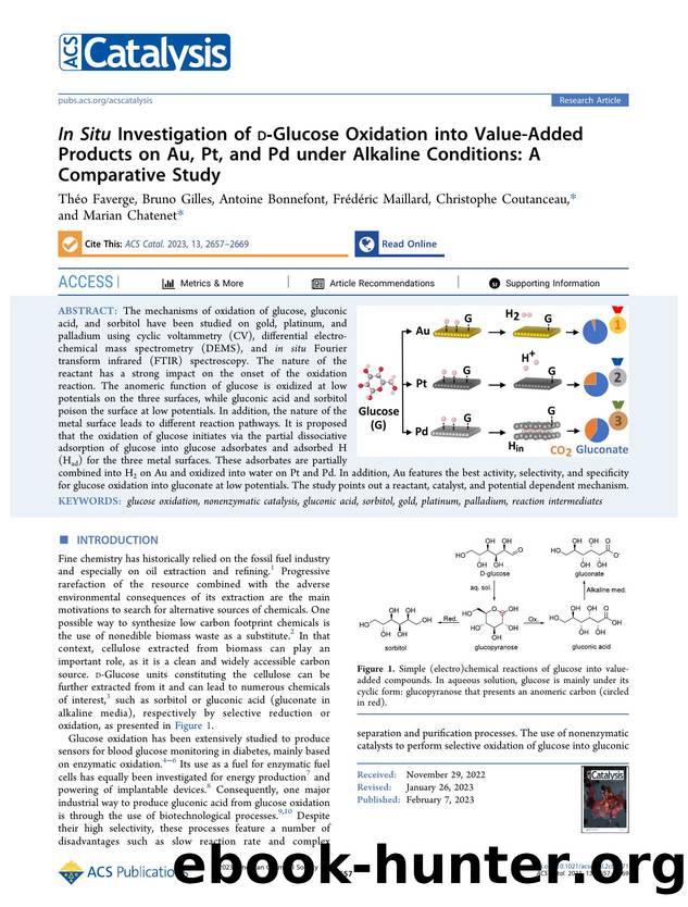 In Situ Investigation of d-Glucose Oxidation into Value-Added Products on Au, Pt, and Pd under Alkaline Conditions: A Comparative Study by unknow