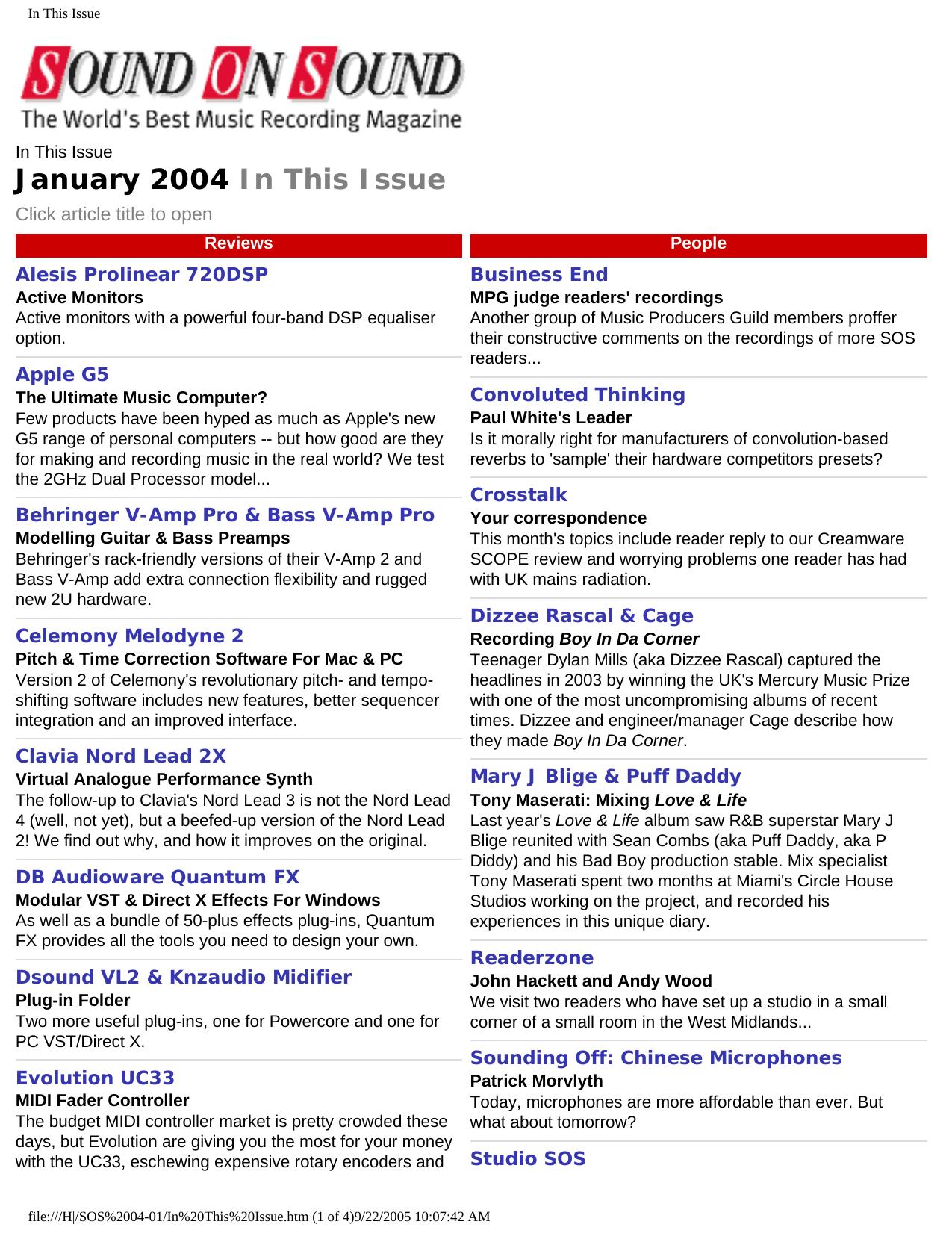 In This Issue by Unknown