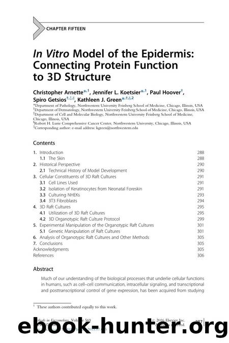 In Vitro Model of the Epidermis: Connecting Protein Function to 3D Structure by Christopher Arnette & Jennifer L. Koetsier & Paul Hoover & Spiro Getsios & Kathleen J. Green