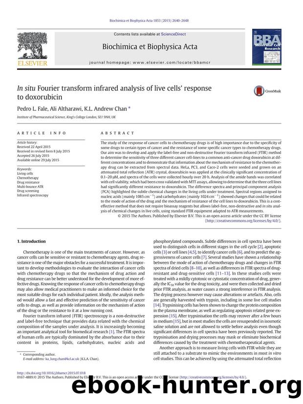 In situ Fourier transform infrared analysis of live cells' response to doxorubicin by Pedro L. Fale & Ali Altharawi & K.L. Andrew Chan