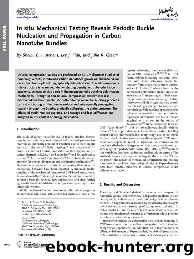 In situ Mechanical Testing Reveals Periodic Buckle Nucleation and Propagation in Carbon Nanotube Bundles by Unknown