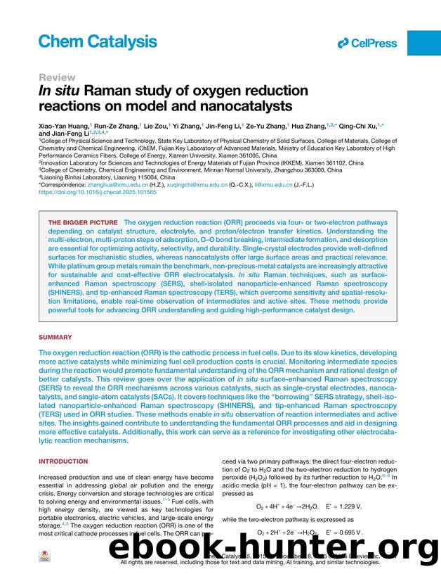 In situ Raman study of oxygen reduction reactions on model and nanocatalysts by unknow