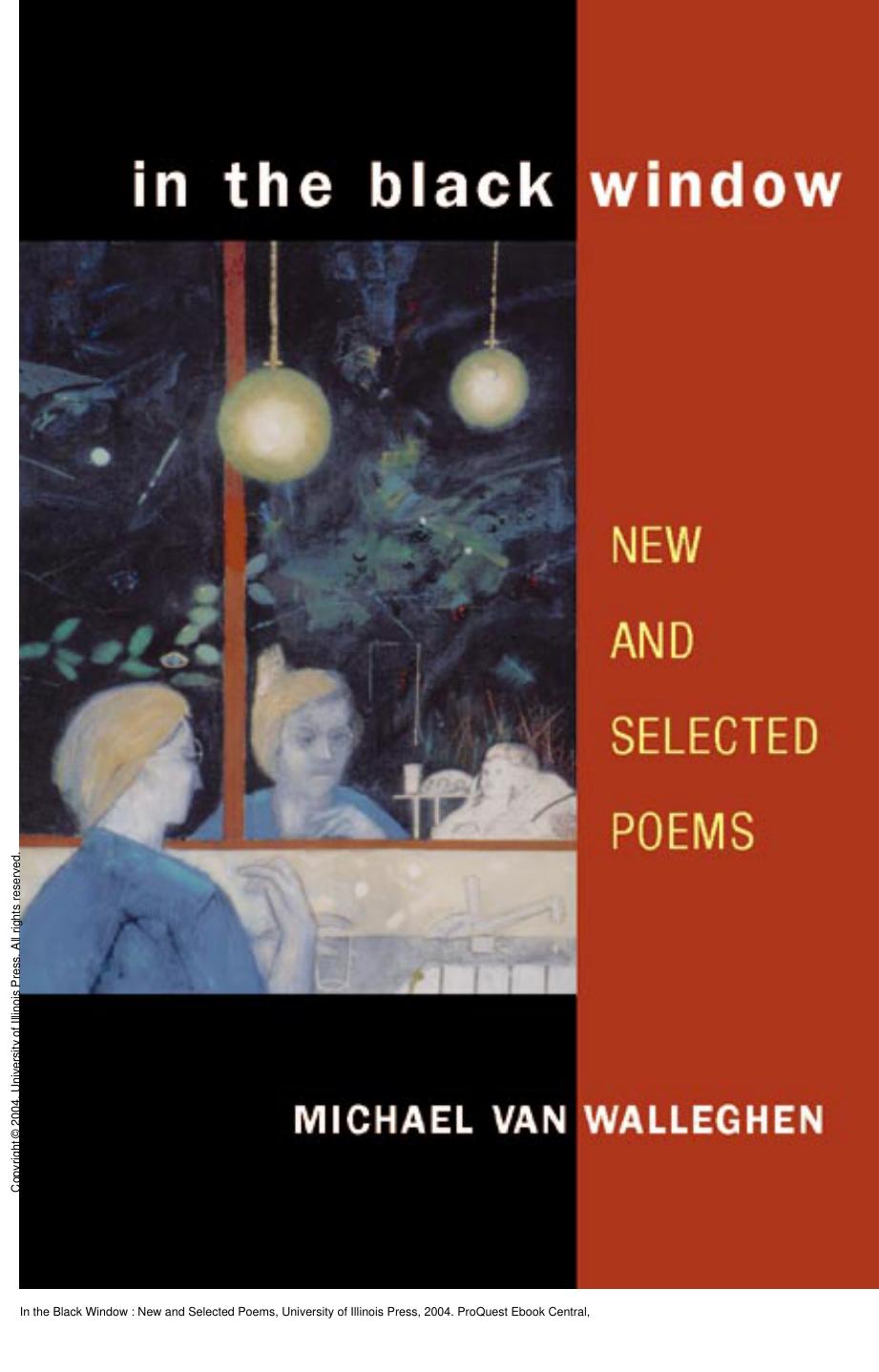 In the Black Window : New and Selected Poems by Michael Van Walleghen