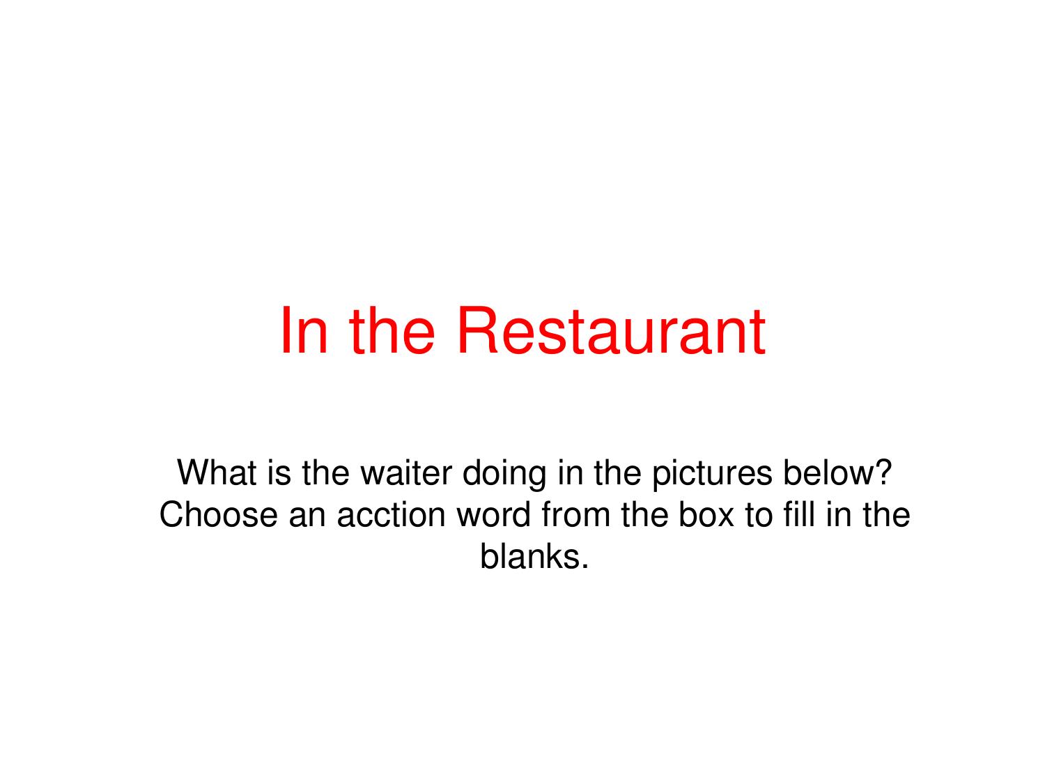 In the Restaurant by Richard