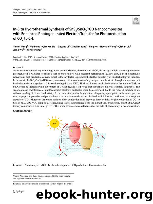 In-Situ Hydrothermal Synthesis of SnS2SnO2rGO Nanocomposites with Enhanced Photogenerated Electron Transfer for Photoreduction of CO2 to CH4 by unknow