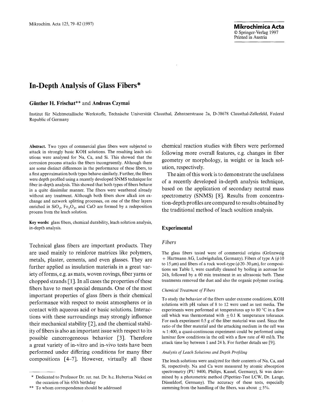 In-depth analysis of glass fibers by Unknown
