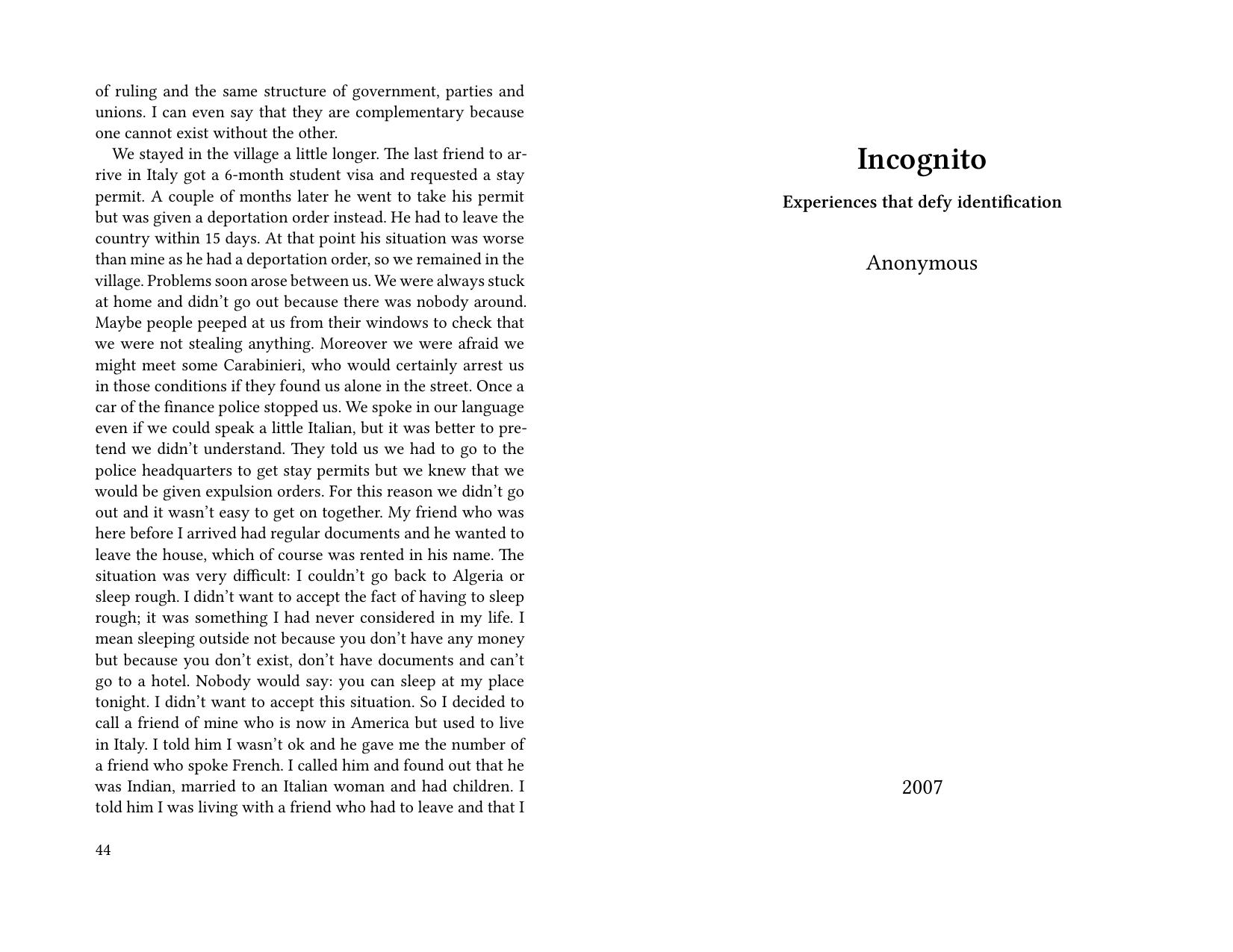 Incognito by Anonymous