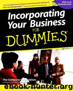 Incorporating Your Business For Dummies by The Company Corporation