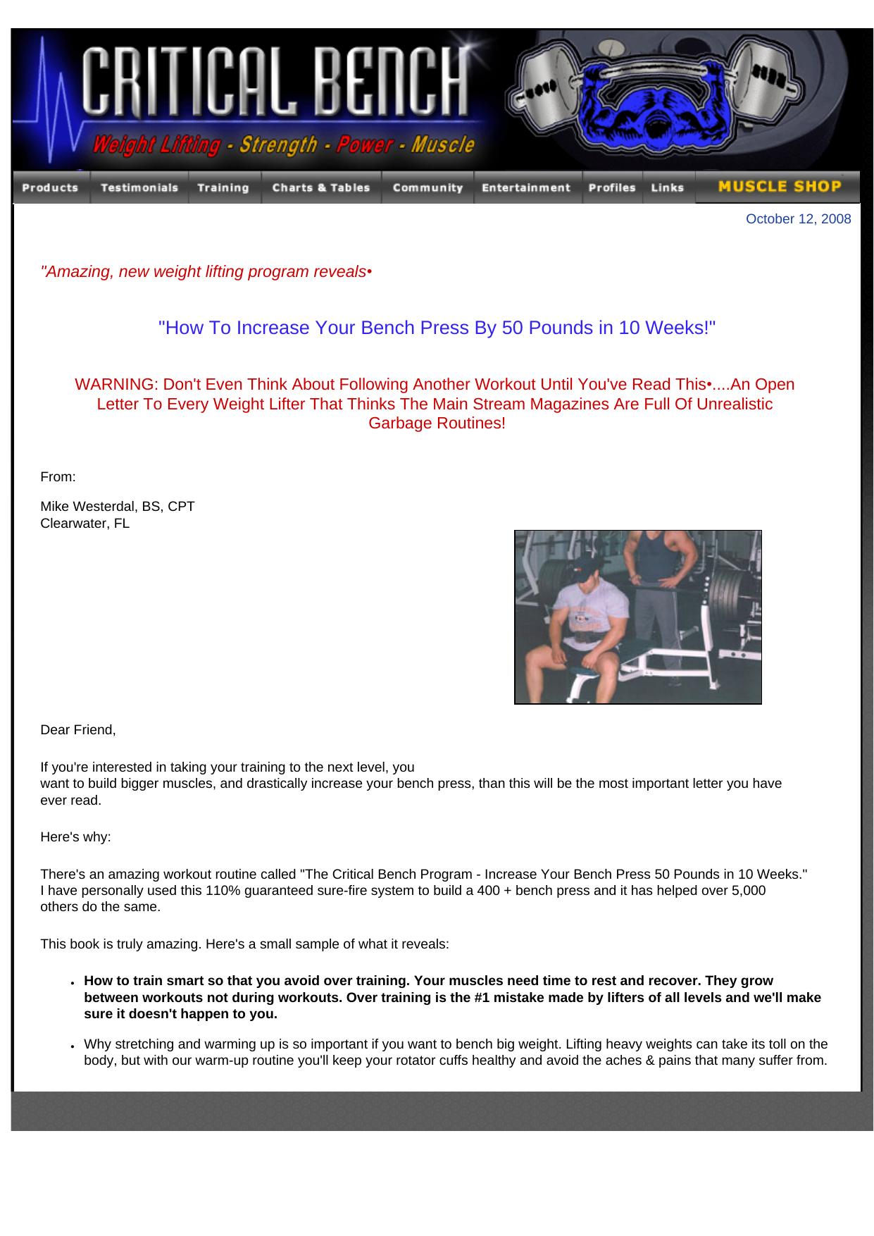 Increase Your Bench Press. by Best of Kuszter's Collection