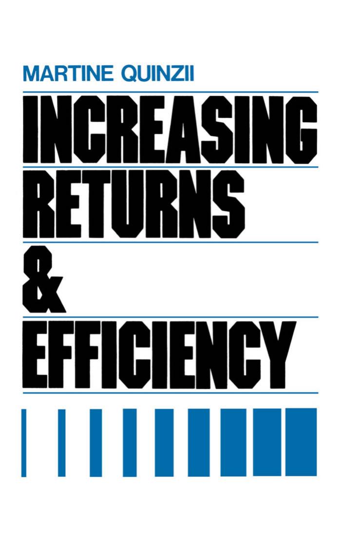 Increasing Returns and Efficiency by Martine Quinzii
