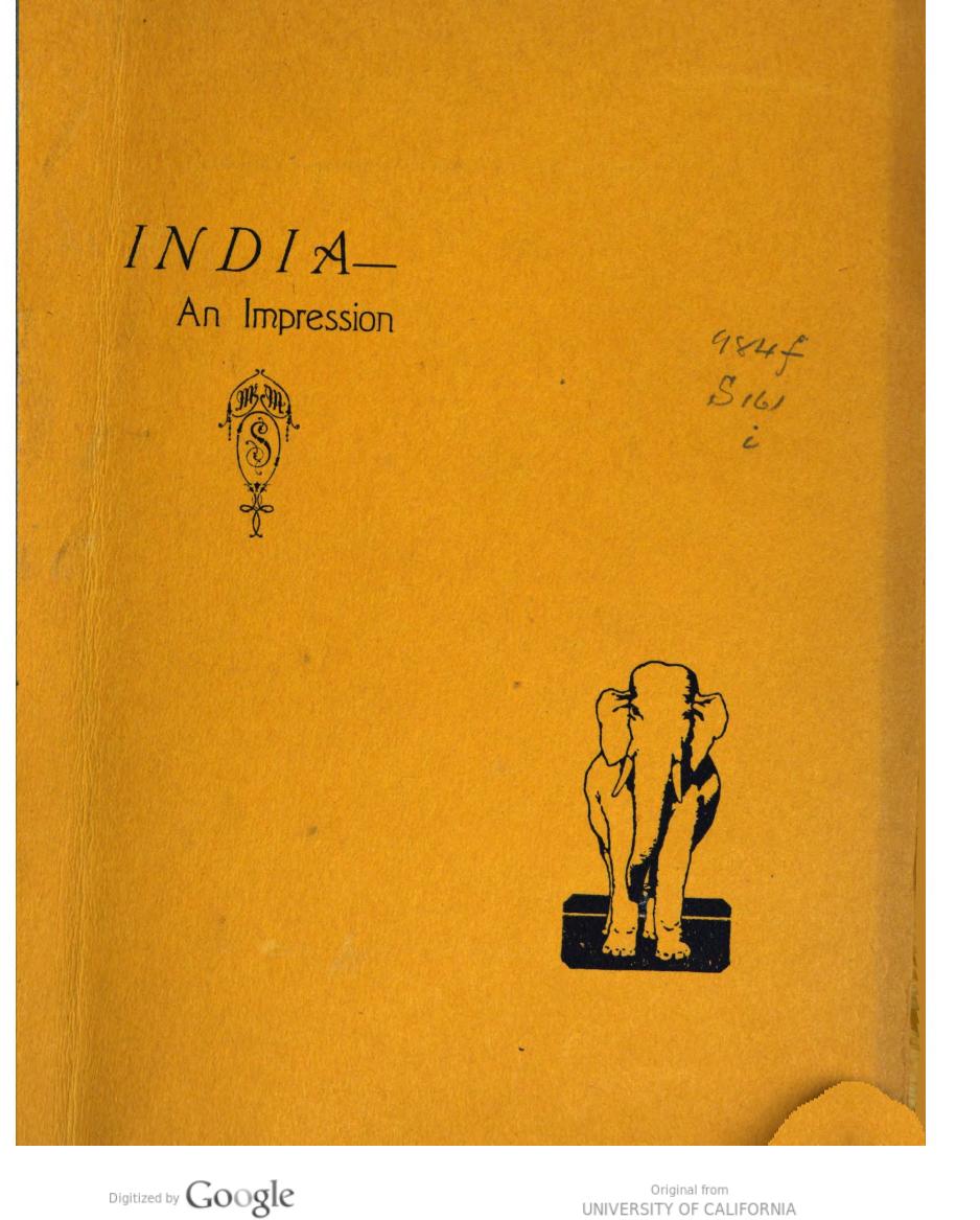 India - an Impression: Prolusion to "A Tryst with the Gods" by Miriam M. Salanave