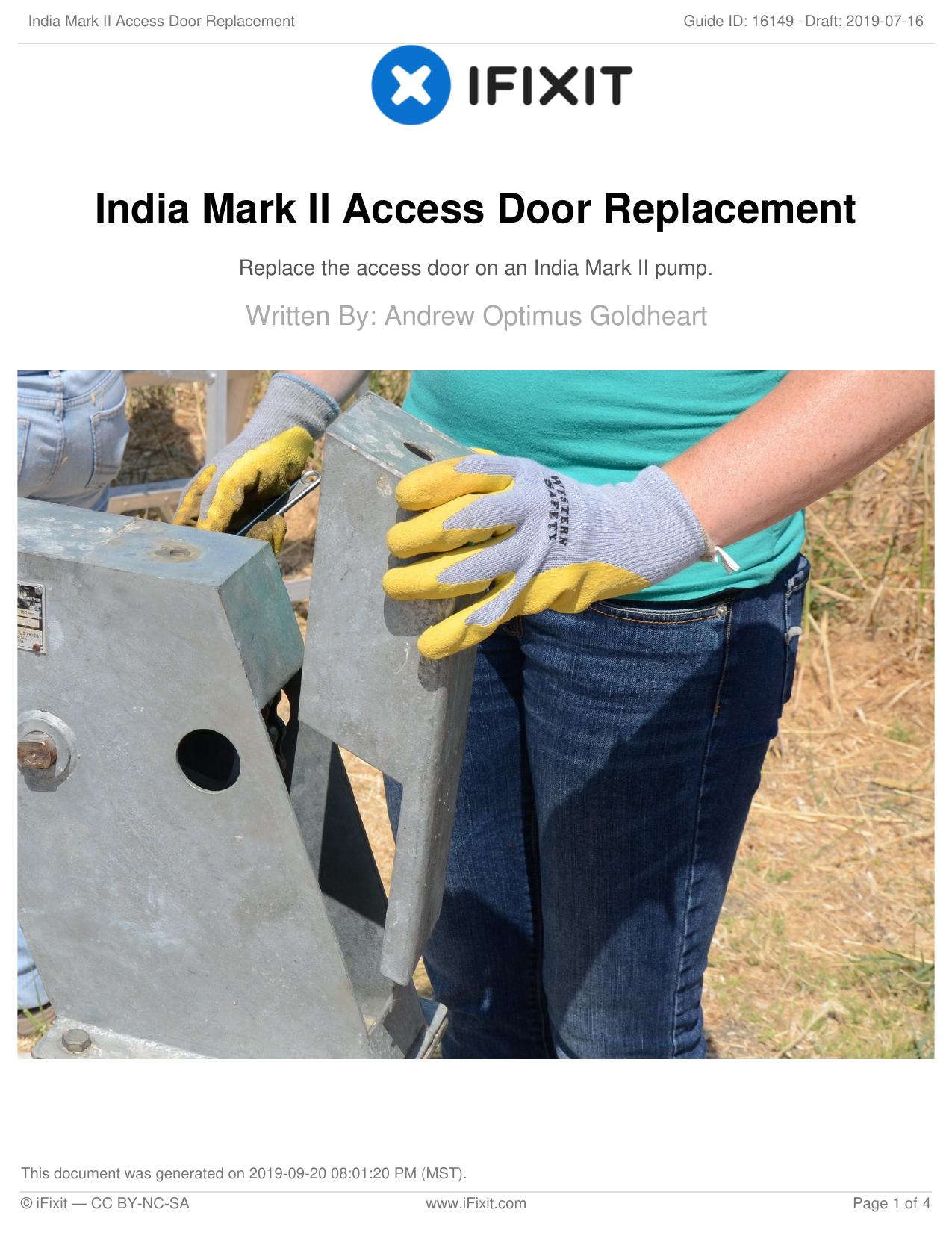 India Mark II Access Door Replacement by Unknown