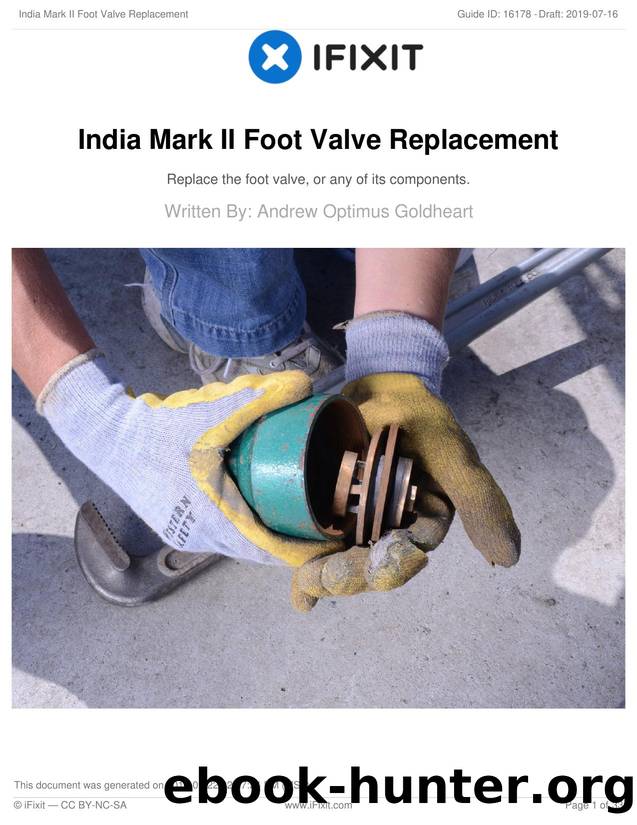 India Mark II Foot Valve Replacement by Unknown