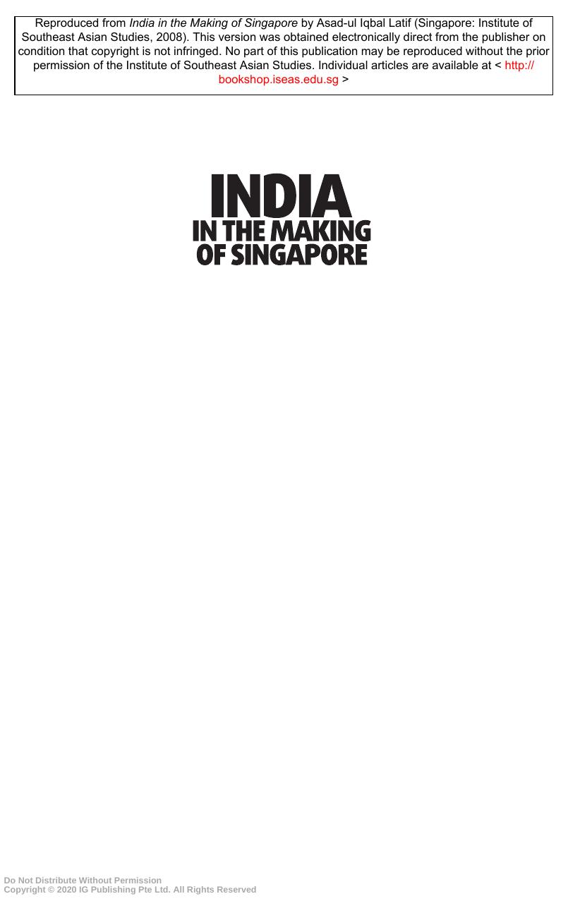 India in the Making of Singapore by Asad Latif