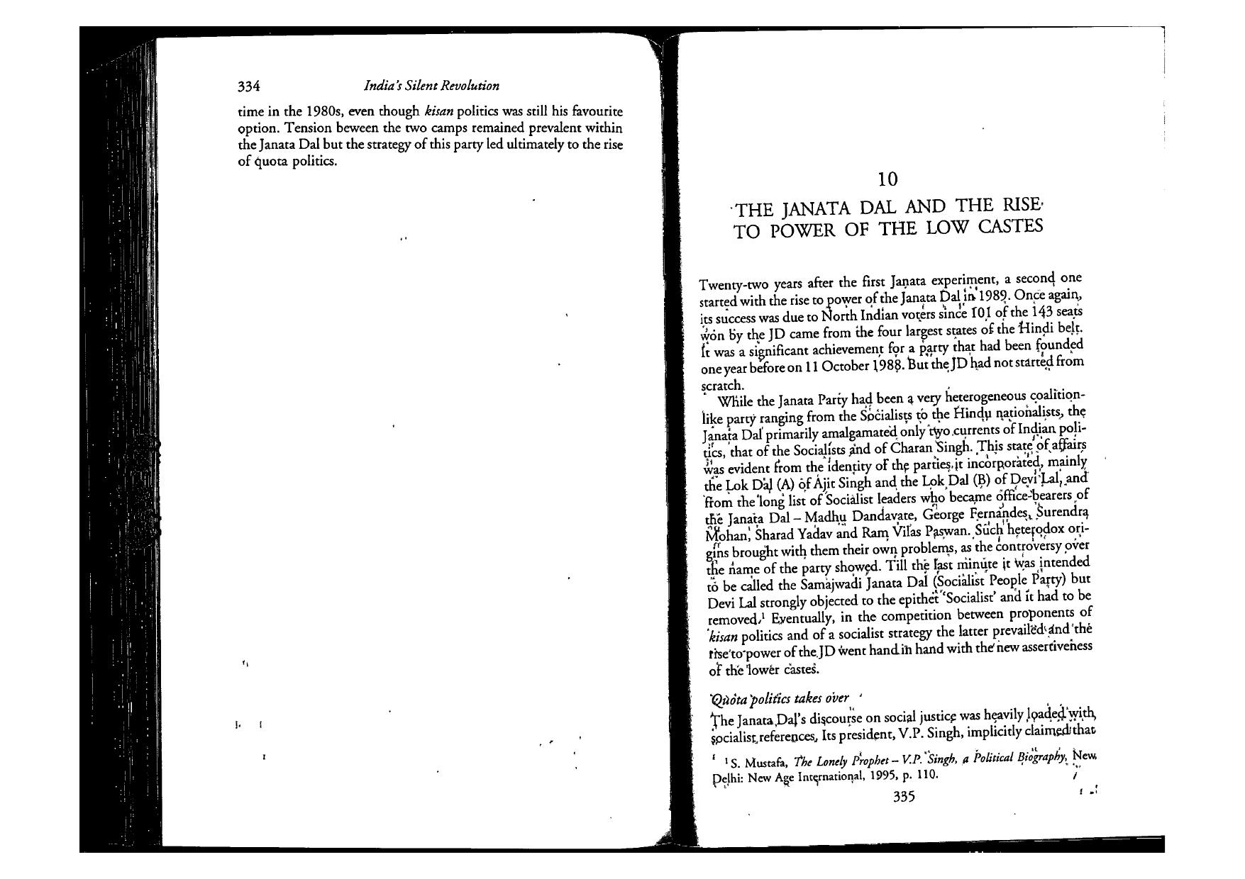 India's Silent Revolution: The Rise of the Lower Castes (Chapters 10 & 11) by Christophe Jaffrelot