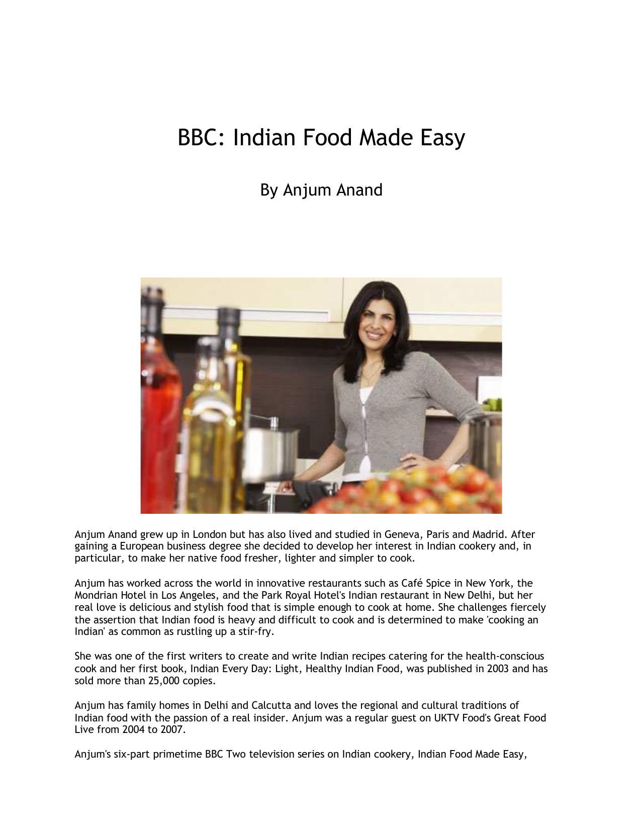 Indian Food Made Easy by Anjum Anand