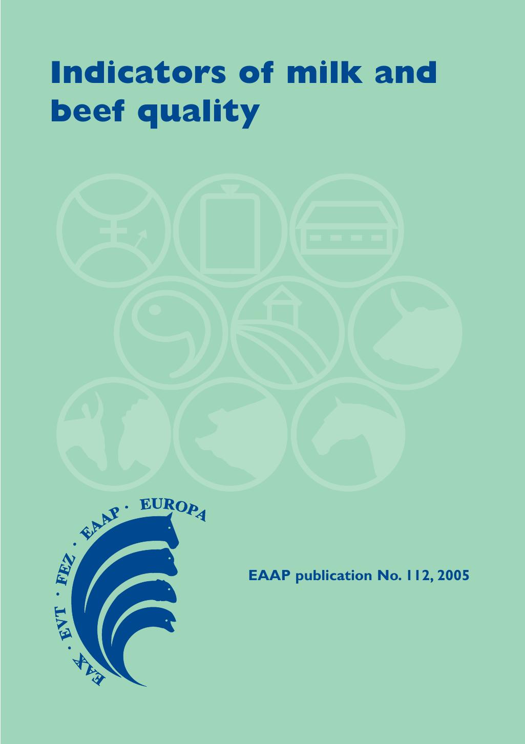 Indicators of milk and beef quality by Wageningen Academic Publishers