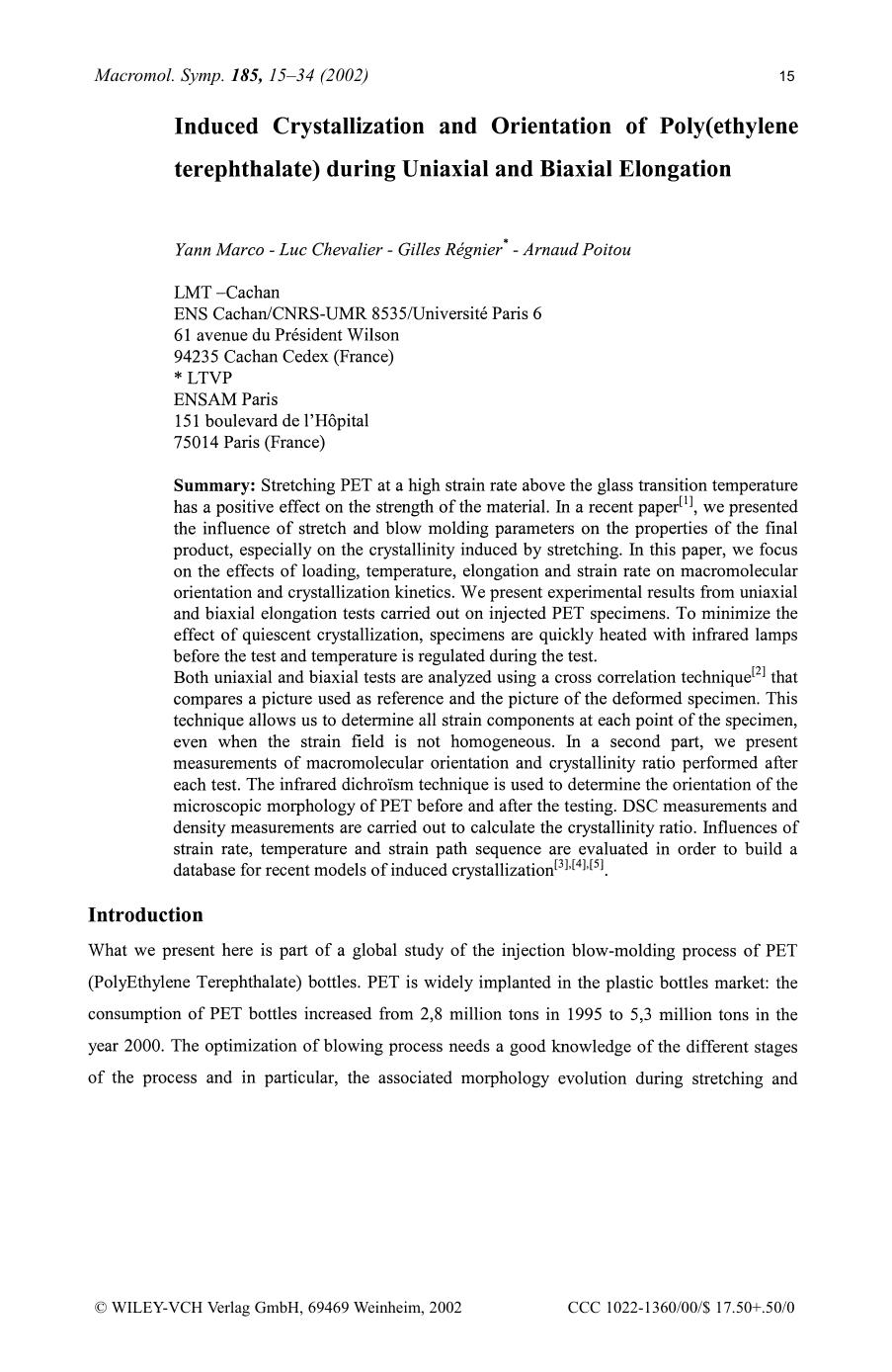 Induced crystallization and orientation of poly(ethylene terephthalate) during uniaxial and biaxial elongation by SOD