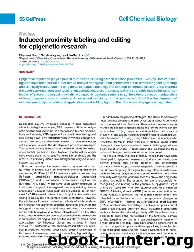 Induced proximity labeling and editing for epigenetic research by Chenwei Zhou & Sarah Wagner & Fu-Sen Liang